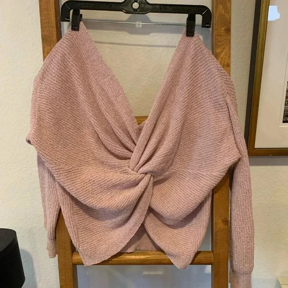 Line & Dot Sweaters - LINE & DOT NEW Anthropologie Knotted Back Twist Pullover Sweater